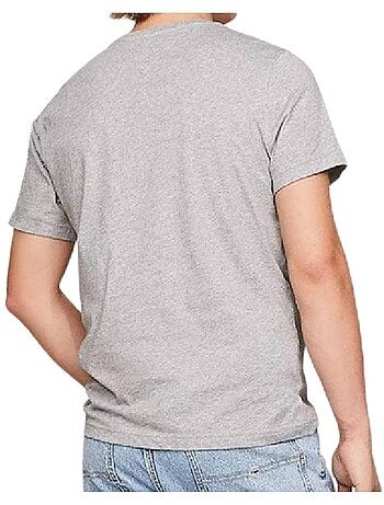 T-shirt tommy hilfiger slim linear cinzenta para homem