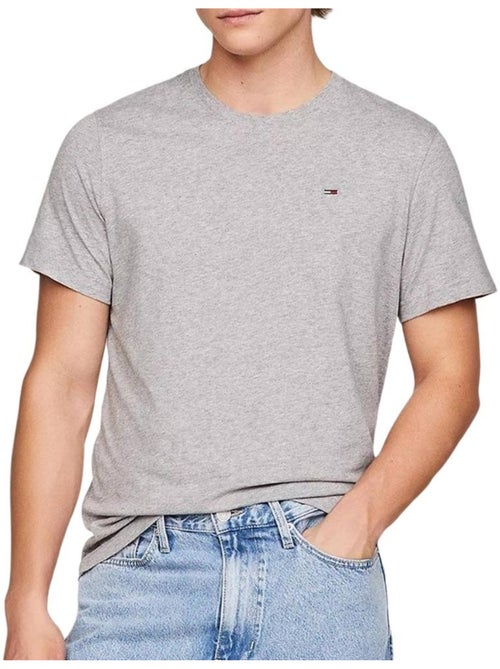 T-shirt Tommy Hilfiger Slim Linear Cinzenta para Homem - Kiabi