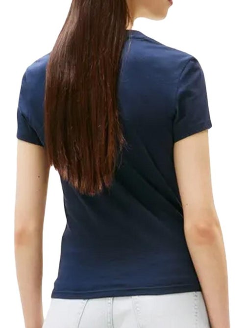 T-shirt Tommy Hilfiger Slim Linear para Mulher Azul Marinho DW0DW21164 - Kiabi T-shirt Tommy Hilfiger Slim Linear para Mulher Azul Marinho DW0DW21164 - Kiabi
