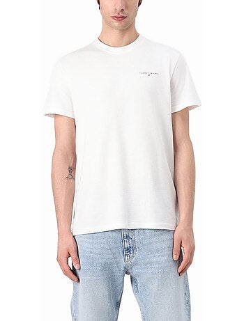 T-shirt Tommy Hilfiger Slim Linear YBL Cru para Homem