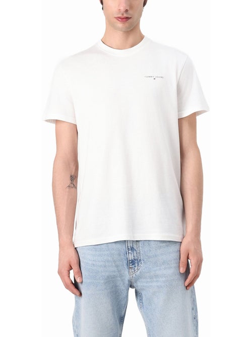 T-shirt Tommy Hilfiger Slim Linear YBL Cru para Homem - Kiabi