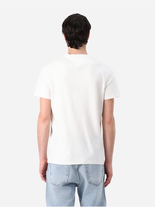 T-shirt Tommy Hilfiger Slim Linear YBL Cru para Homem - Kiabi