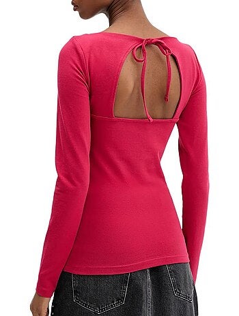 T-shirt Tommy Hilfiger Slim S Flag para Mulher em Preto