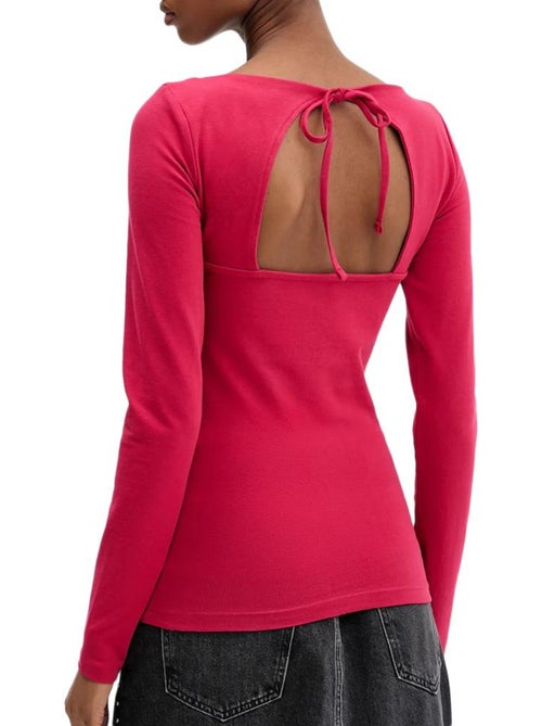 T-shirt Tommy Hilfiger Slim S Flag Rosa Escuro para Mulher - Kiabi T-shirt Tommy Hilfiger Slim S Flag Rosa Escuro para Mulher - Kiabi