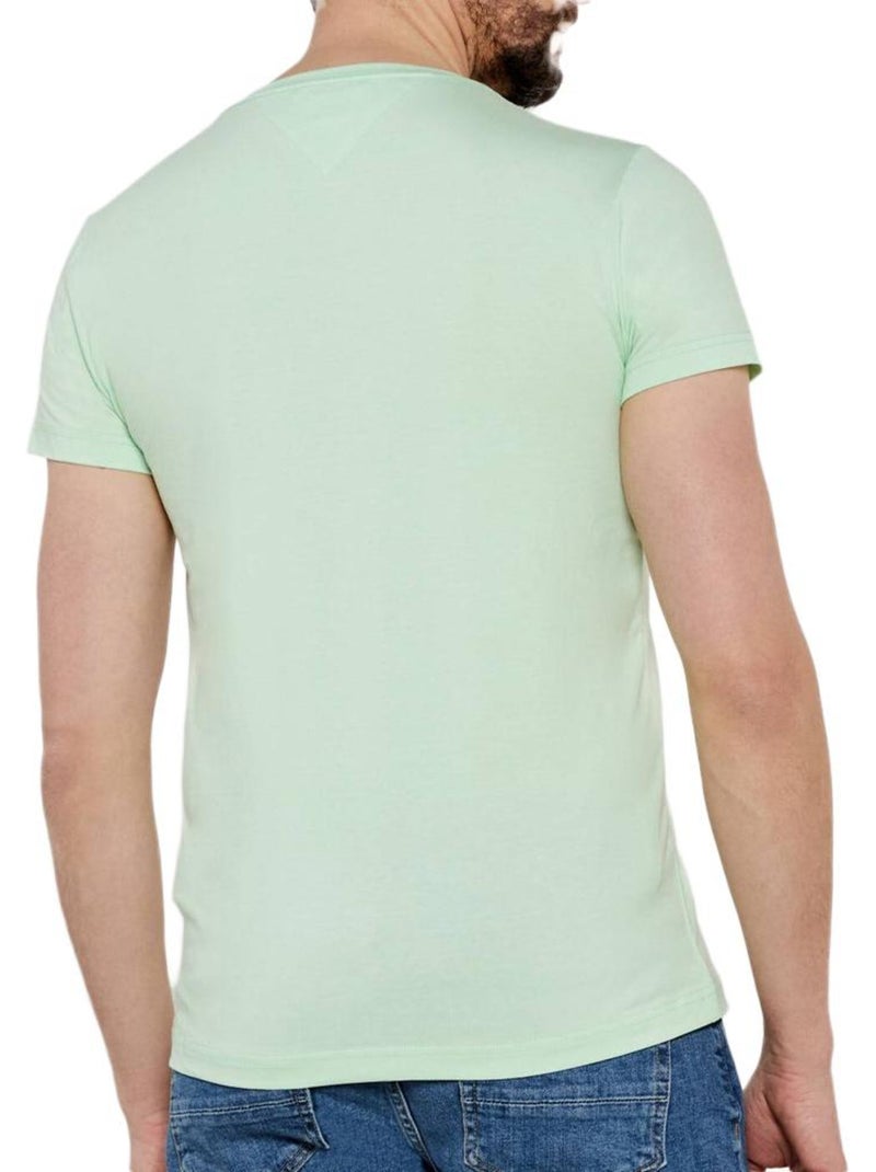 T-shirt tommy hilfiger slim stretch verde-água para homem Verde - Kiabi