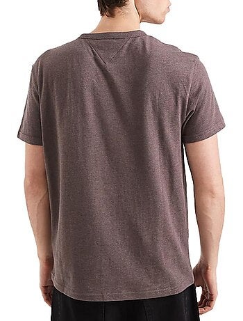 T-shirt Bege Tommy Hilfiger para Homem com Emblema