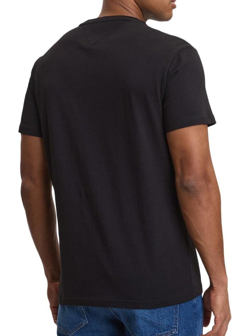 T-shirt tommy hilfiger tjm reg signature preto para homem Preto - Kiabi