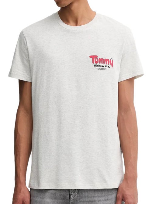 T-shirt Tommy Hilfiger Tjm Slim Font Play Cinzento para Homem - Kiabi