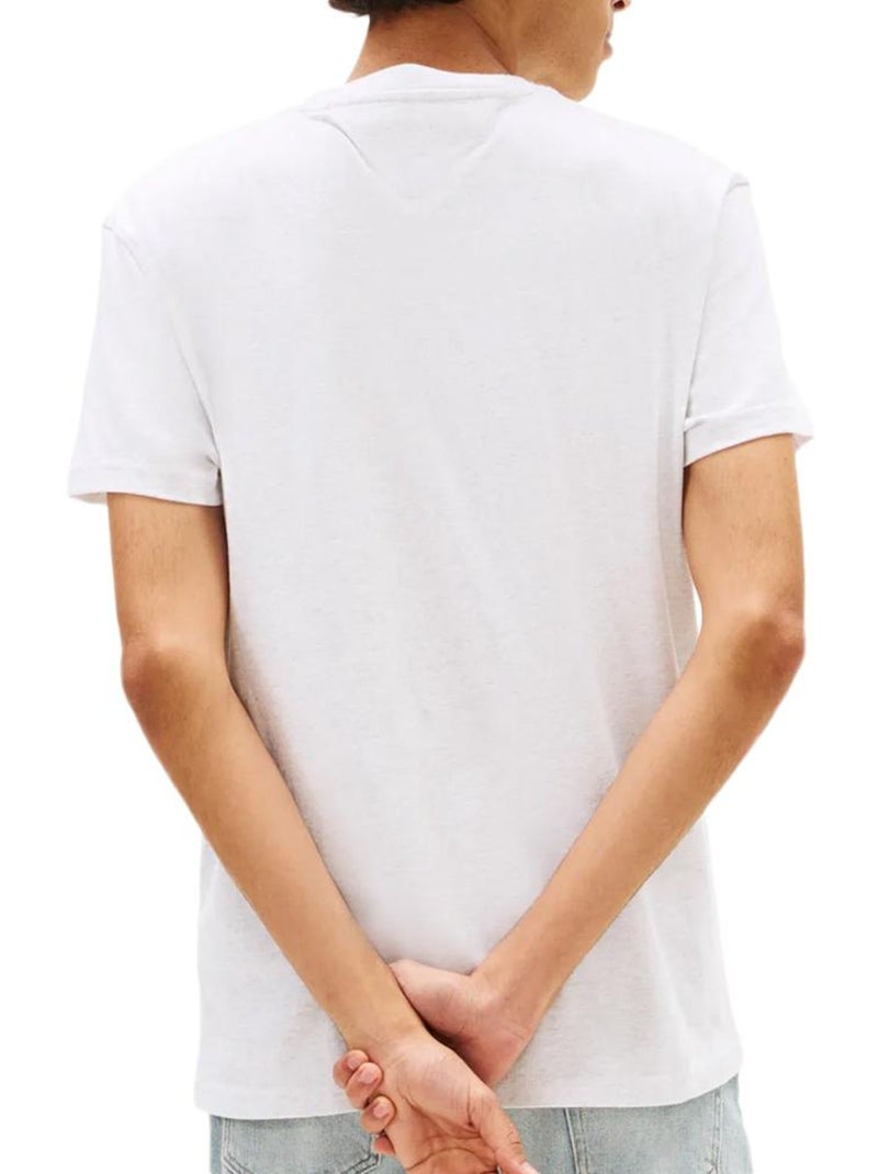 T-shirt Tommy Hilfiger Tjm Slim Linear Branco para Homem Branco - Kiabi