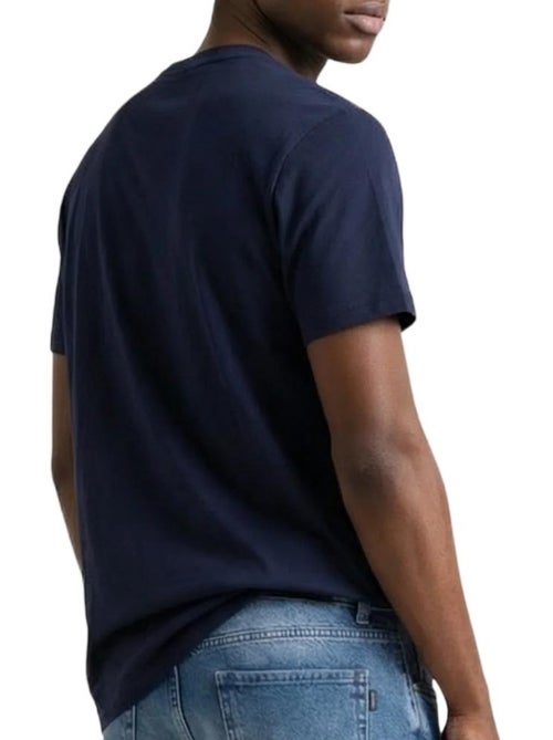 T-shirt Tommy Hilfiger Tjm Slim Linear para Homem Azul-Marinho com Maçã - Kiabi