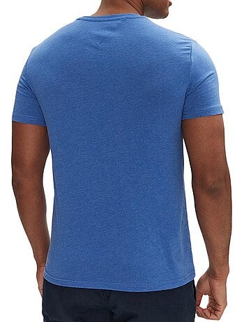 T-shirt tommy hilfiger tjm x slim jaspe azul elétrico para homem