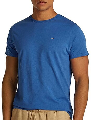 T-shirt tommy hilfiger tjm xslim jersey azul para homem