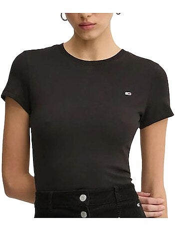 T-shirt tommy hilfiger tjw preto para mulher