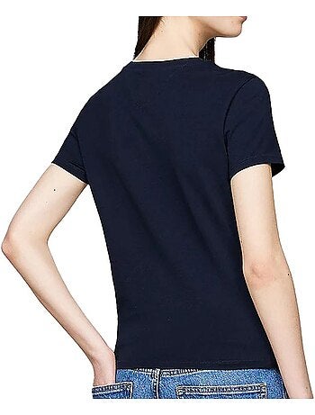 T-shirt tommy hilfiger varsity marinho para mulher
