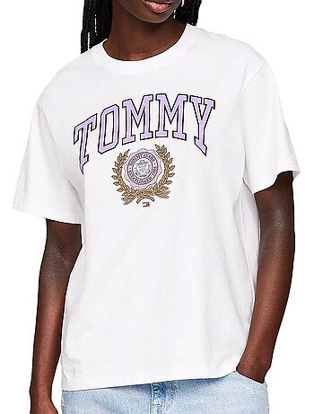 T-shirt Tommy Hilfiger Varsity Sport Branco para Mulher