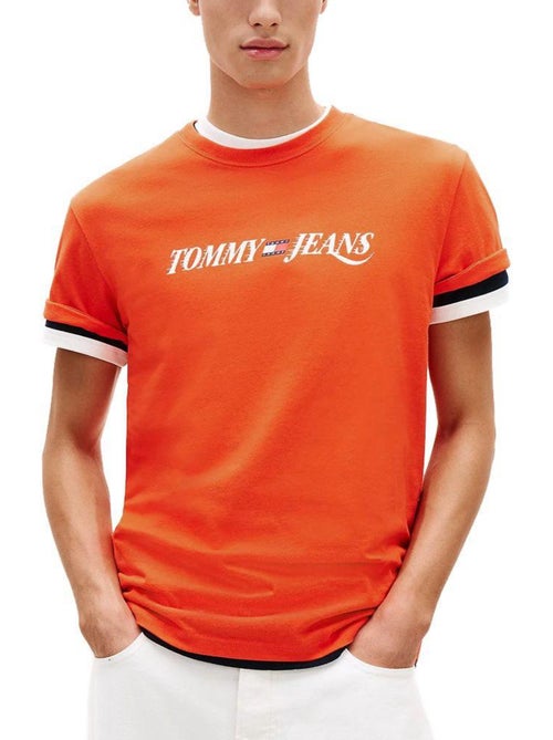 T-Shirt Tommy Hilfiger Vintage Vermelho/Branco para Homem - Kiabi T-Shirt Tommy Hilfiger Vintage Vermelho/Branco para Homem - Kiabi