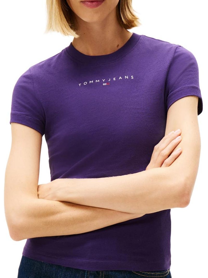 T-Shirt Tommy Hilfiger Violeta para Mulher DW0DW21550 Roxo - Kiabi
