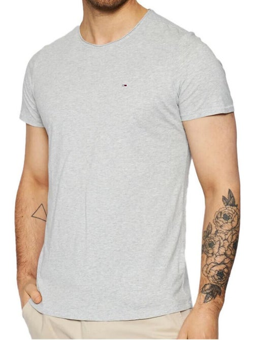 T-shirt tommy jeans slim cinzenta jaspeada para homem - Kiabi T-shirt tommy jeans slim cinzenta jaspeada para homem - Kiabi