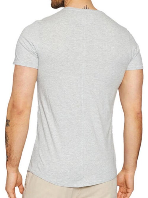 T-shirt tommy jeans slim cinzenta jaspeada para homem - Kiabi T-shirt tommy jeans slim cinzenta jaspeada para homem - Kiabi