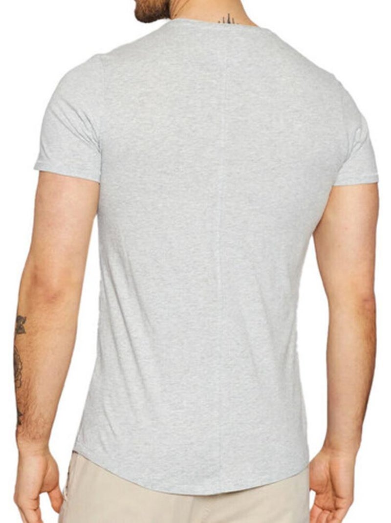 T-shirt tommy jeans slim cinzenta jaspeada para homem Cinza-prateado - Kiabi