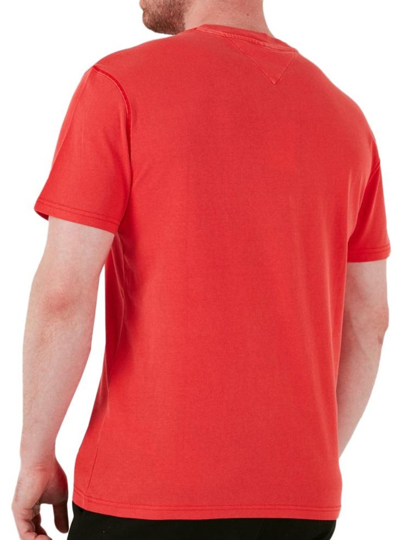 T-shirt Tommy Jeans Vermelha para Homem com Corte Regular Vermelho - Kiabi
