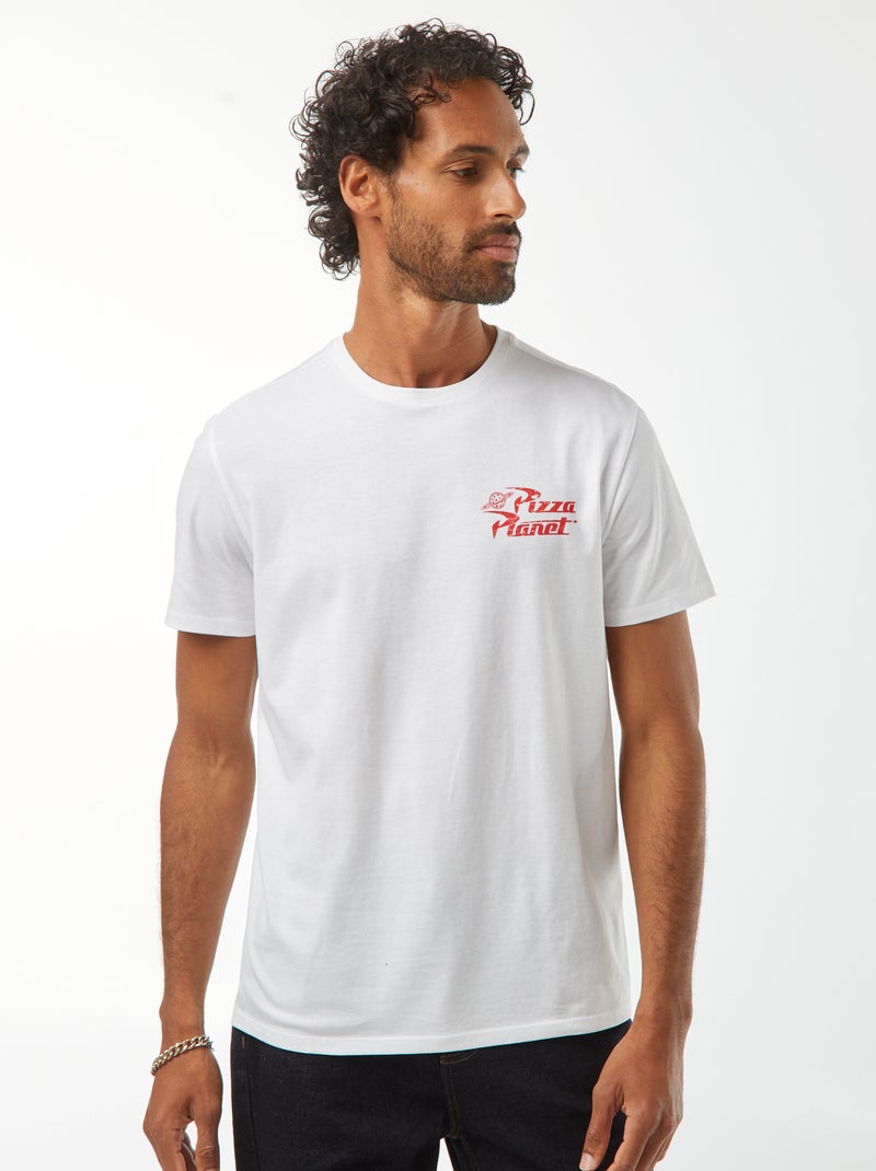T-shirt 'Toy Story' 'Pizza Planet' de manga curta Branco - Kiabi