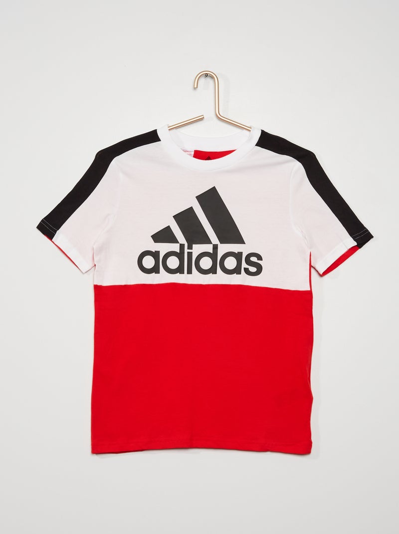 T-shirt tricolor 'Adidas' VERMELHO - Kiabi