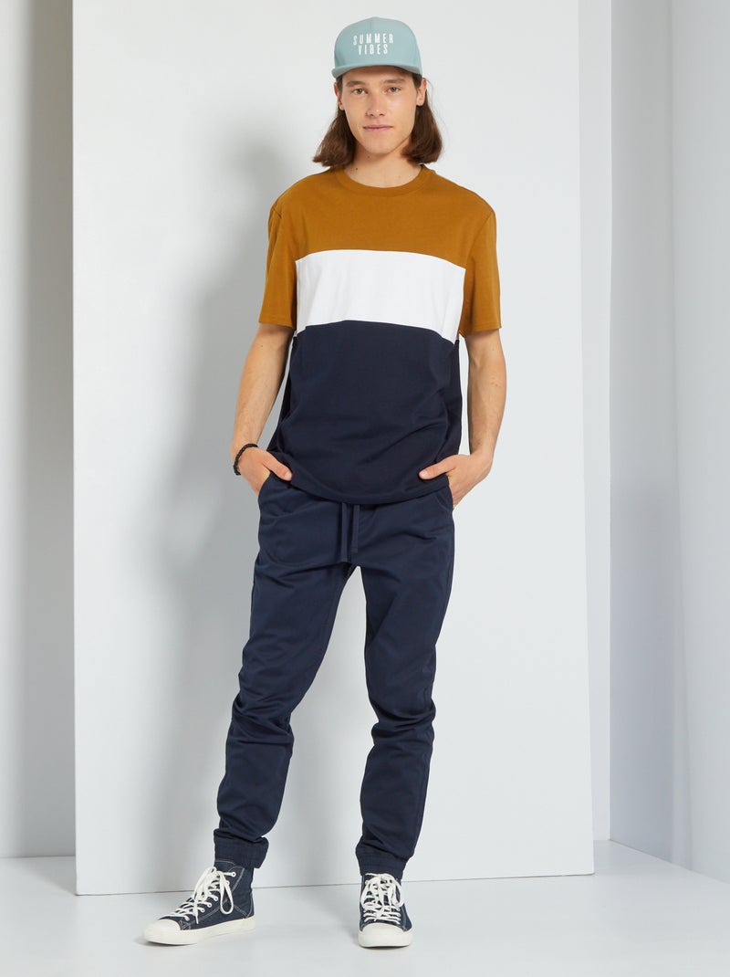 T-shirt tricolor CAQUI - Kiabi