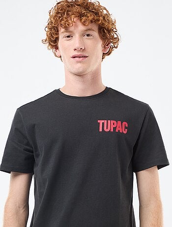 T-shirt 'Tupac' em algodão