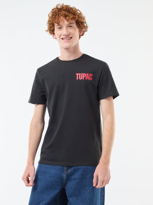 T-shirt 'Tupac' em algodão - Kiabi