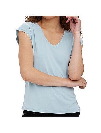 T-shirt Turquesa Vero Moda Filli para Mulher