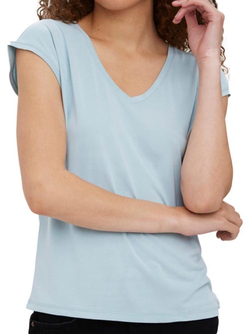 T-shirt Turquesa Vero Moda Filli para Mulher - Kiabi T-shirt Turquesa Vero Moda Filli para Mulher - Kiabi