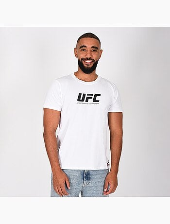T-shirt ufc branco homem fitness mma lifestyle