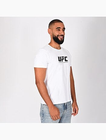 T-shirt ufc branco homem fitness mma lifestyle