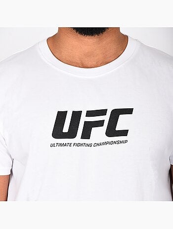 T-shirt ufc branco homem fitness mma lifestyle
