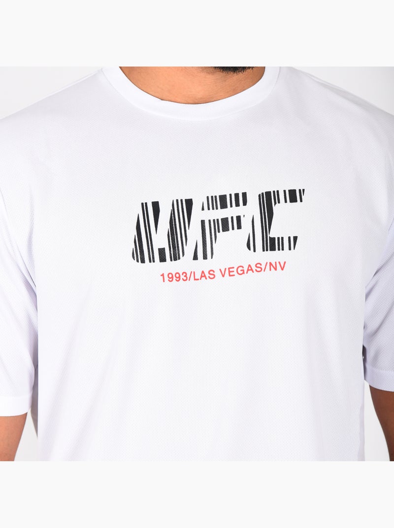 T-shirt ufc homem branco desporto training streetwear Branco - Kiabi