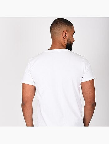 T-shirt ufc homem branco fitness mma lifestyle