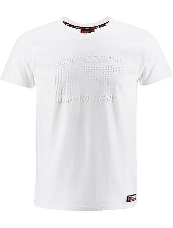 T-shirt ufc homem branco fitness mma lifestyle