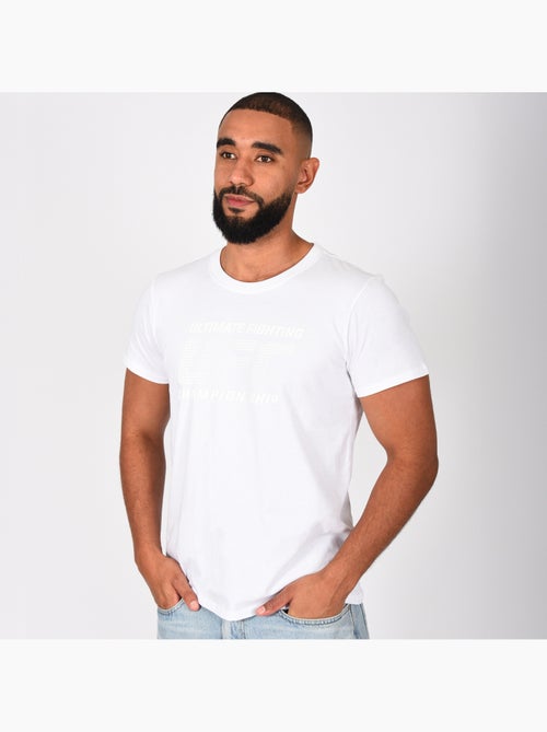 T-shirt ufc homem branco fitness mma lifestyle - Kiabi
