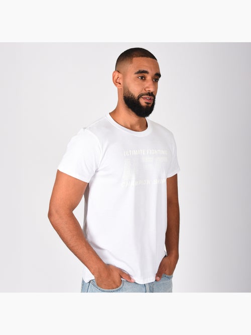 T-shirt ufc homem branco fitness mma lifestyle - Kiabi