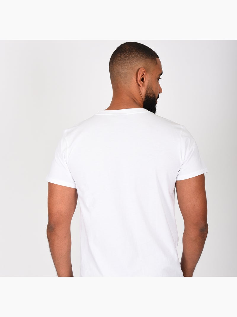 T-shirt ufc homem branco fitness mma lifestyle Branco - Kiabi