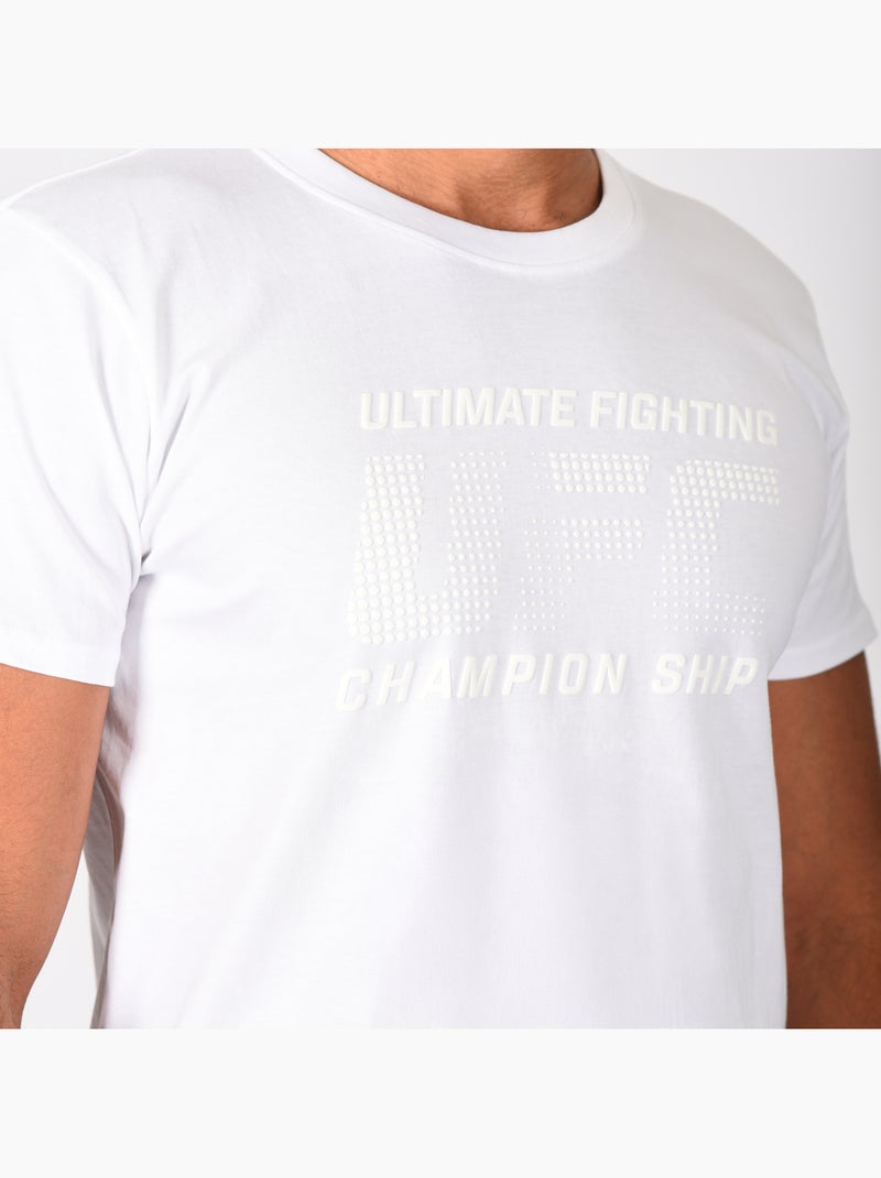 T-shirt ufc homem branco fitness mma lifestyle Branco - Kiabi