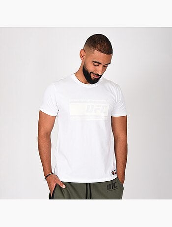 T-shirt ufc lifestyle homem treino diário branco