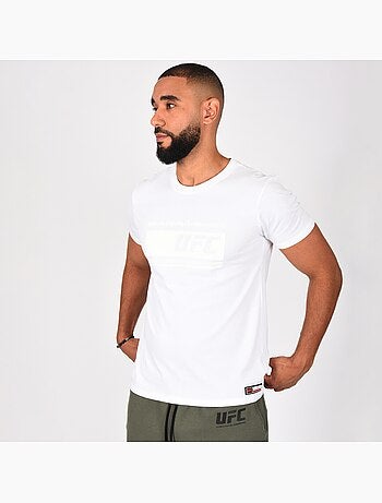 T-shirt ufc lifestyle homem treino diário branco