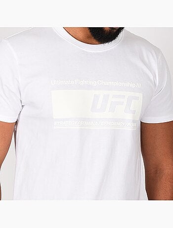 T-shirt ufc lifestyle homem treino diário branco
