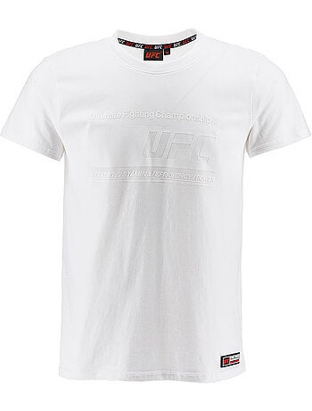 T-shirt ufc lifestyle homem treino diário branco