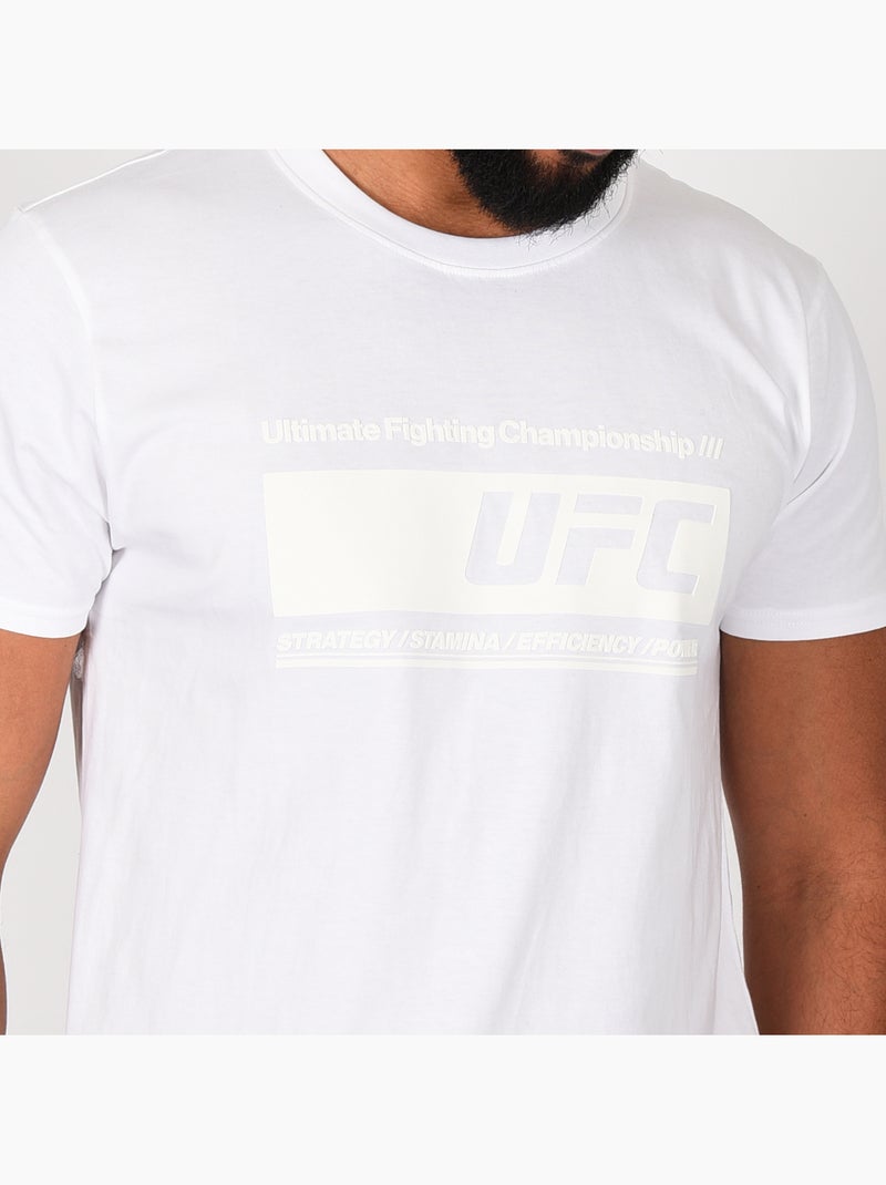 T-shirt ufc lifestyle homem treino diário branco Branco - Kiabi