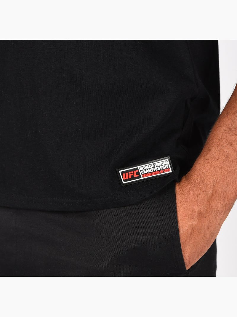 T-shirt ufc preto homem desporto training streetwear Preto - Kiabi