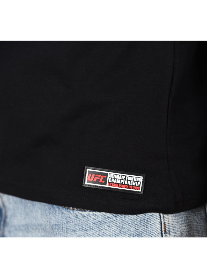 T-shirt ufc preto homem look desporto street preto Preto - Kiabi