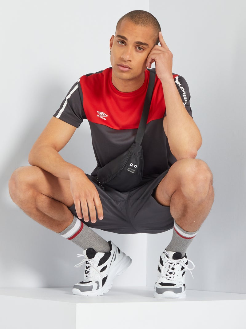 T-shirt 'Umbro' color block VERMELHO - Kiabi